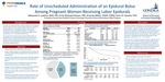 Rate of Unscheduled Administration of an Epidural Bolus Among Pregnant Women Receiving Labor Epidurals by Aleksandr A. Lyakhov, Emily L. McQuaid-Hanson, Amanda Affleck, and Kenn B Daratha