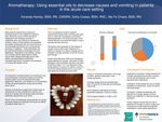Aromatherapy: Using essential oils to decrease nausea and vomiting in patients in the acute care setting